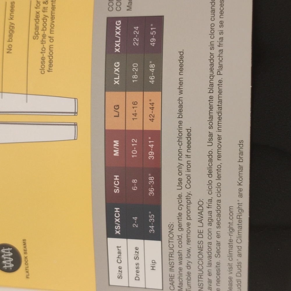 Ladies Climate Right Leggings By Cuddle Duds. - Picture 6 of 9